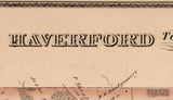 1875 Map of Haverford Township Delaware County Pennsylvania