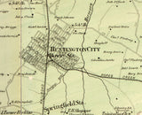 1879 Map of Fourteenth District Montgomery County Maryland