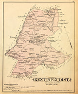 1879 Map of Kent District Montgomery County Maryland