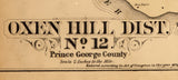 1879 Map of Oxen Hill District Montgomery County Maryland