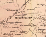 1879 Map of Queen Anne District Montgomery County Maryland