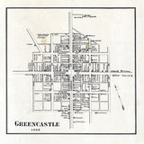 1858 Map of Greencastle Franklin County Pennsylvania