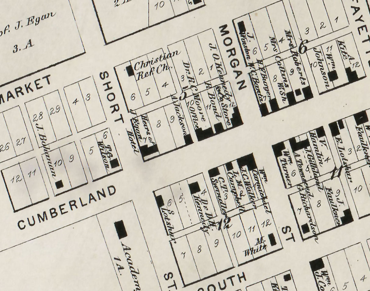 1866 Map of Bellville Hendricks County Indiana