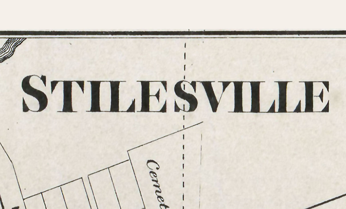 1866 Map of Stilesville Hendricks County Indiana