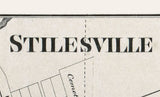 1866 Map of Stilesville Hendricks County Indiana