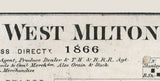 1866 Map of West Milton Hendricks County Indiana