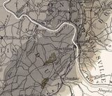 1877 Map of Fayette County Pennsylvania Coal Field