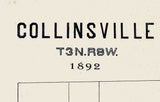 1892 Map of Collinsville Madison County Illinois