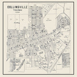 1892 Map of Collinsville Madison County Illinois