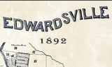1892 Map of Edwardsville Madison County Illinois