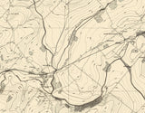 1881 Map of Hatfield Region Montgomery County Pennsylvania