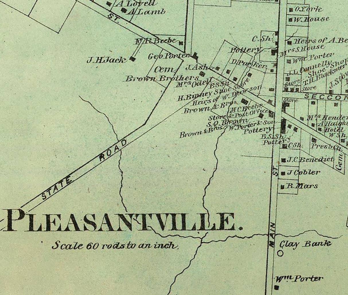 1865 Map of Allegheny Township Venango County Pennsylvania Oil Region