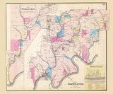 1865 Map of Cornplanter Township Venango County Pennsylvania Oil Region