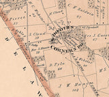 1875 Map of Bethel Township Delaware County Pennsylvania