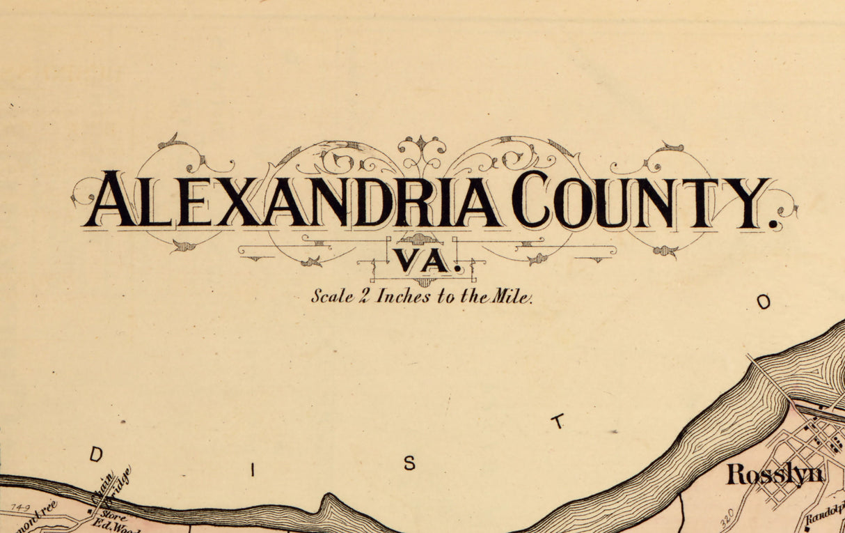 1879 Map of Alexandria County Virginia