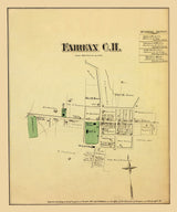 1879 Map of Fairfax Court House Virginia
