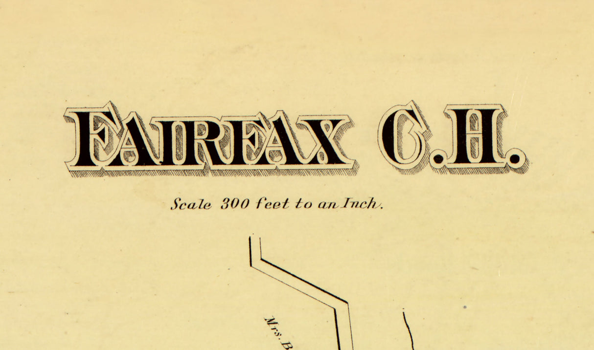 1879 Map of Fairfax Court House Virginia