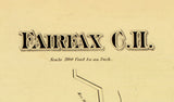 1879 Map of Fairfax Court House Virginia