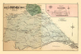 1879 Map of Falls Church District Fairfax County Virginia