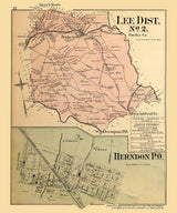 1879 Map of Lee District Fairfax County Virginia