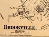 1879 Map of Sandy Spring and Brookville Montgomery County Virginia