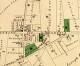 1879 Town Map of Falls Church Fairfax County Virginia