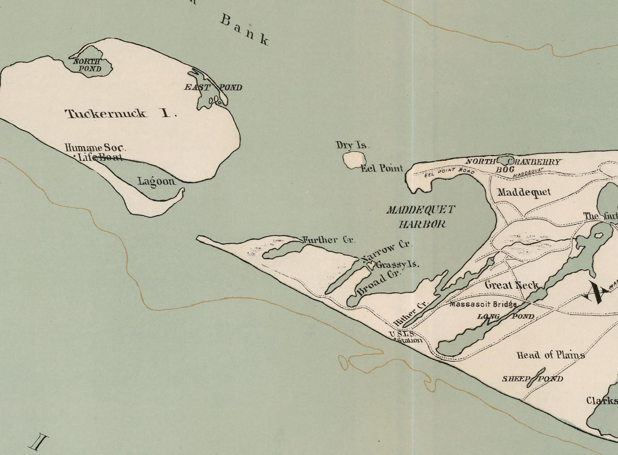 1891 Map of Nantucket Massachusetts