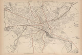 1891 Map of Worcester Massachusetts