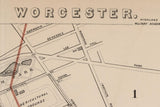 1891 Map of Worcester Massachusetts