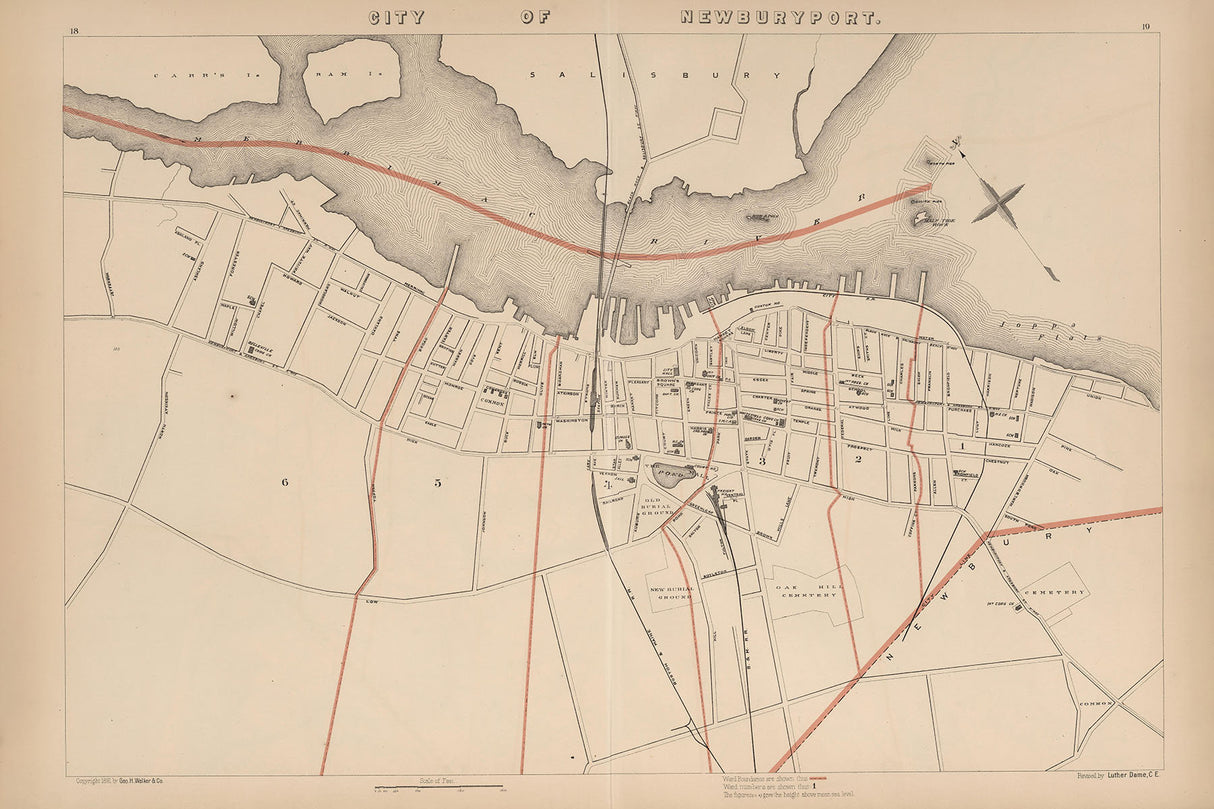 1891 Map of Newburyport Massachusetts