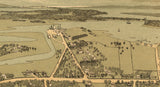 1877 Panoramic Map of Quincy Massachusetts