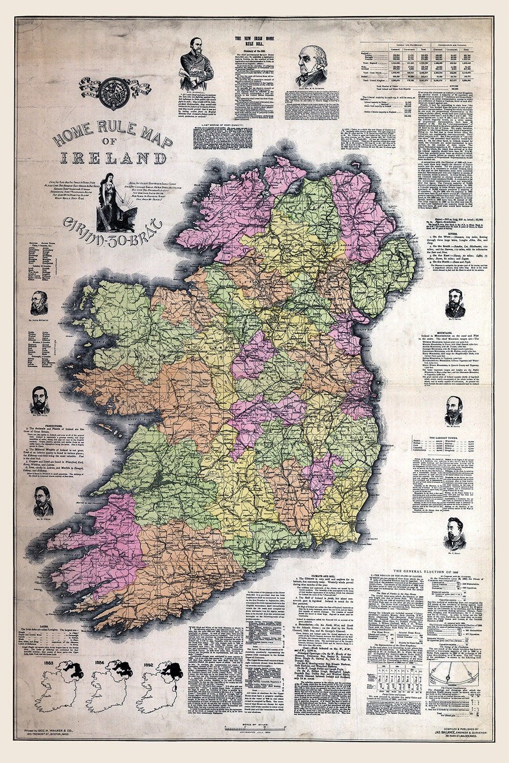 1893 Map of Ireland