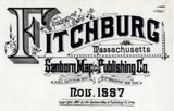 1887 Town Map of Fitchburg Worcester County Massachusetts