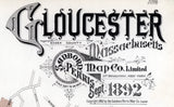 1892 Town Map of Gloucester Essex County Massachusetts