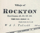 1886 Map of Rockton Winnebago County Illinois