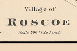 1886 Map of Roscoe Winnebago County Illinois
