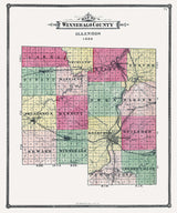 1886 Map of Winnebago County Illinois