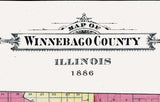 1886 Map of Winnebago County Illinois