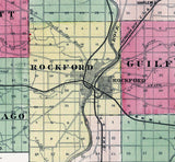 1886 Map of Winnebago County Illinois