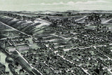 1893 Panoramic Map of Haverhill Massachusetts