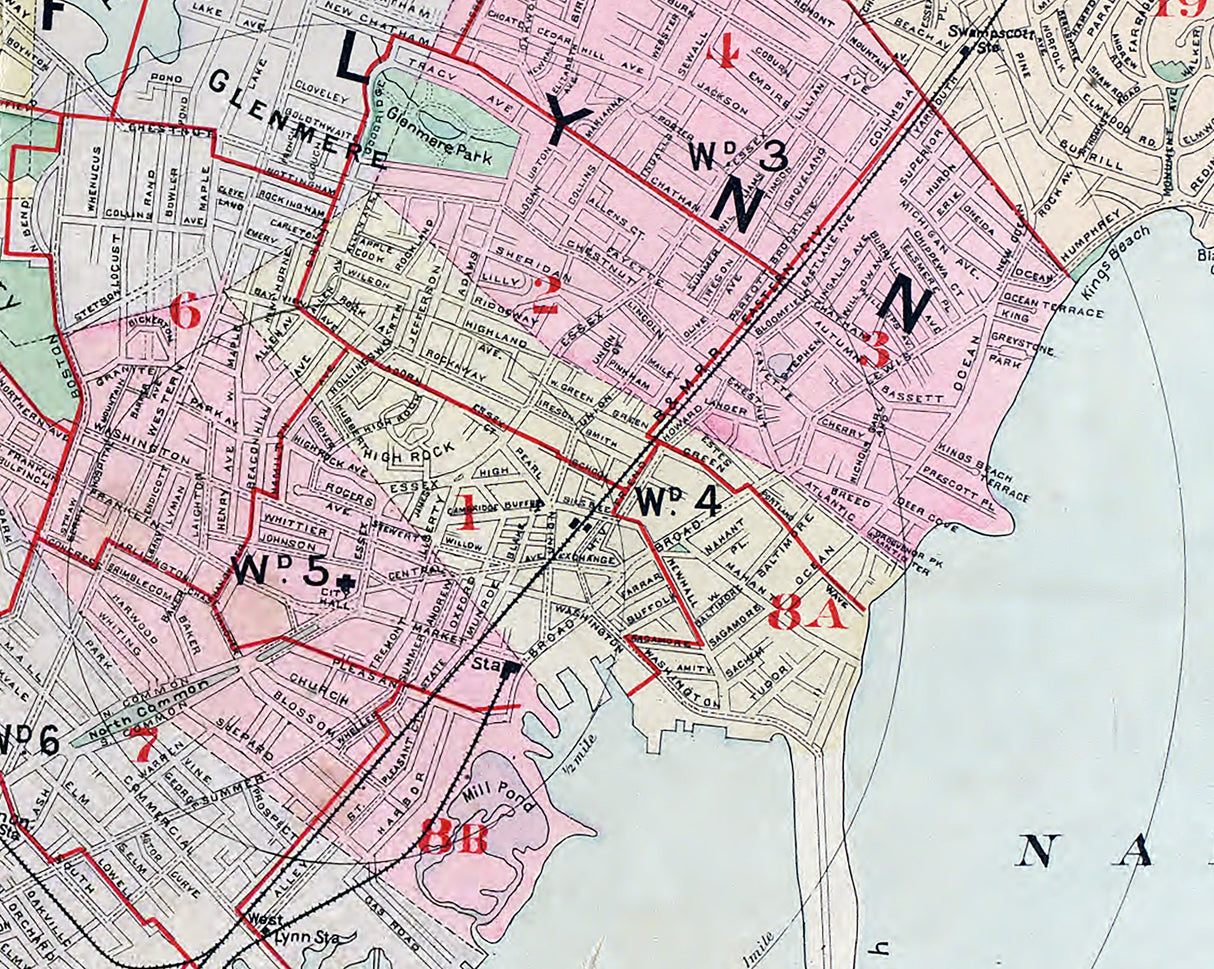 1897 Map of Lynn Massachusetts