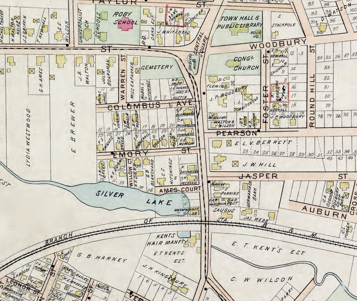 1897 Map of Saugus Massachusetts