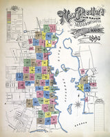 1893 Town Map of New Bedford Bristol County Massachusetts
