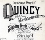 1901 Town Map of Quincy Norfolk County Massachusetts