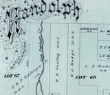 1874 Map of Garrettsville Portage County Ohio Randolph Atwater Station