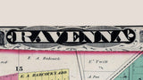 1874 Map of Ravenna Portage County Ohio