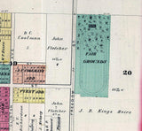 1874 Map of Ravenna Portage County Ohio