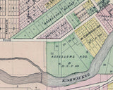 1886 Map of Belvidere Boone County Illinois
