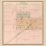 1886 Map of Capron Boone County Illinois