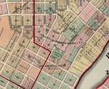 1886 Map of Rockford Boone County Illinois